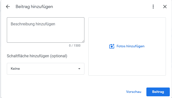 Google Unternehmensprofil Beitrag hinzufügen