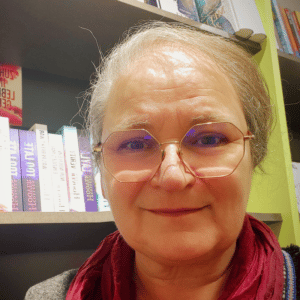Britta Blaurock (Buchlese Dornhan) in der Projektgruppe vom Libri.Campus live 2023