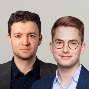 Christoph Schleer und Tim Gensheimer vom Sinus-Institut auf dem Libri.Campus live 2023