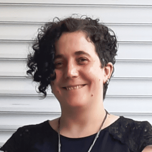 Lisa Stöhr (Büchergilde Frankfurt) in der Projektgruppe vom Libri.Campus live 2023